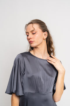 Miller Viscose Satin - Grey