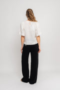 Hillie 2/4 Linen Top B - Snow White