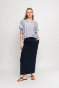Rita Hw Long Skirt - Dark Sapphire Melange