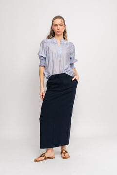 Rita Hw Long Skirt - Dark Sapphire Melange