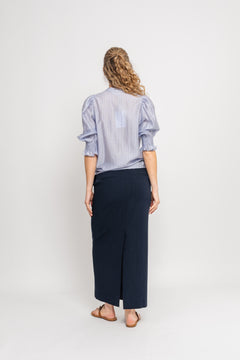 Rita Hw Long Skirt - Dark Sapphire Melange