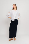 KelliseCC Lace Cut Shirt - White