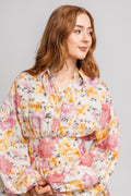 Linen Mini Dress - Vintage Corals