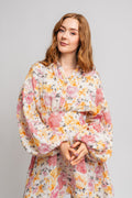 Linen Mini Dress - Vintage Corals