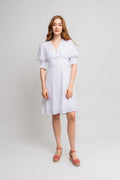 Koko Short Cotton Dress - White