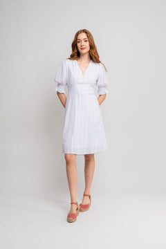 Koko Short Cotton Dress - White