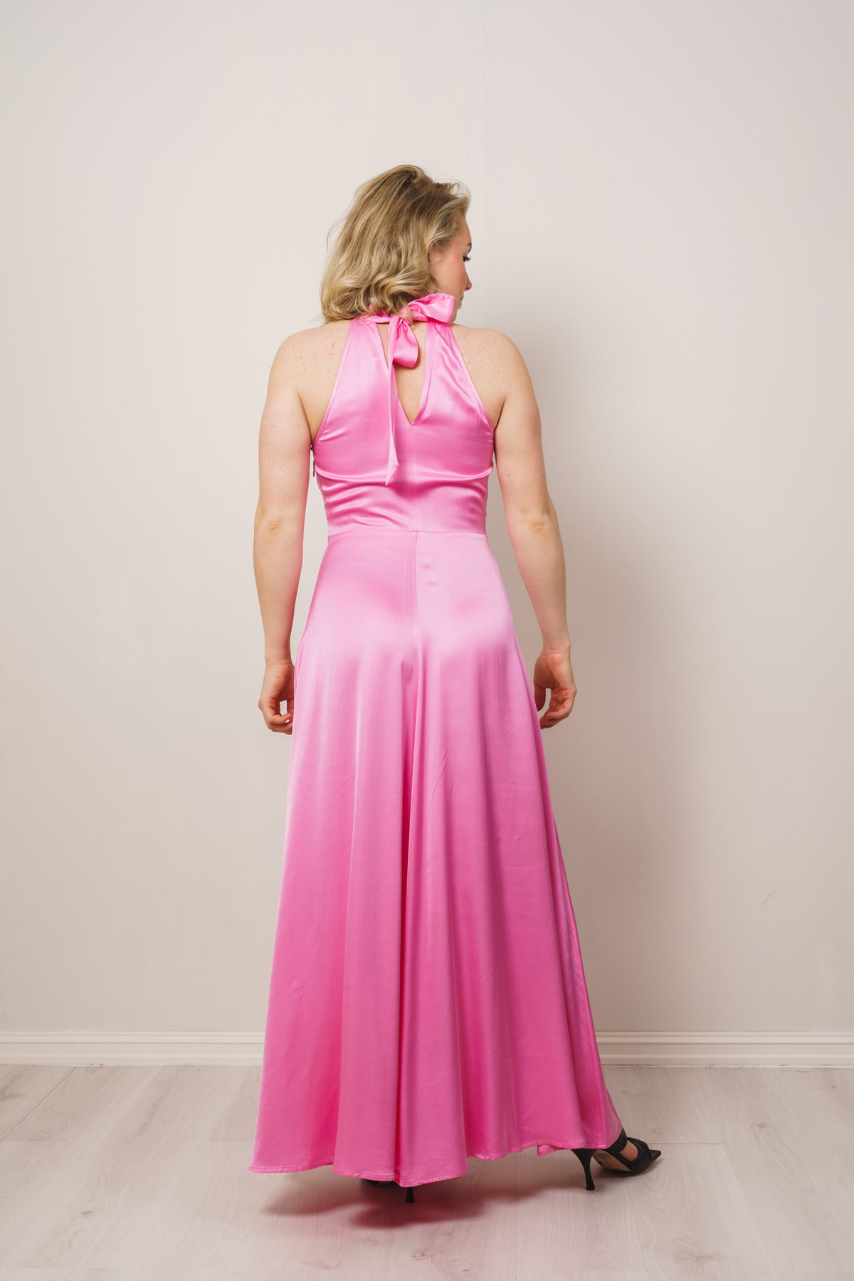 Regina Halterneck Ankle Dress B - Rosebloom
