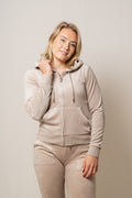 Robertson Classic Velour Zip Hoodie - String