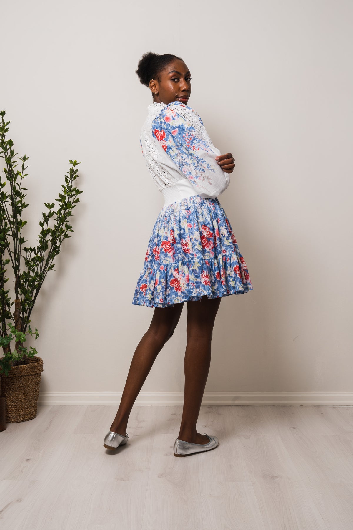 byTiMo - Kjoler - Cotton Slub Mini Dress - Blue Field