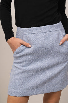 Abriella Hw Skirt - Chambray Blue
