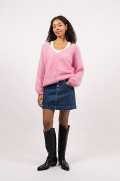 Cornelia Ls Cardigan - Soft Berry