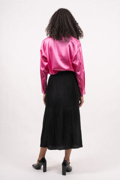 Satin Miami Skirt - Shiny Black