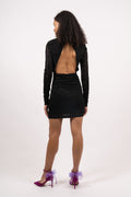 Ava Short Dress - Black