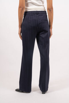 Zoe Pants - Navy/White Pinstripe
