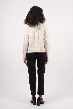 Yashirata Bow LS Knit Pullover - Birch