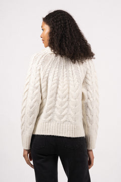 Yashirata Bow LS Knit Pullover - Birch