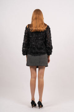 Yasroso LS Neck Shirt - Black