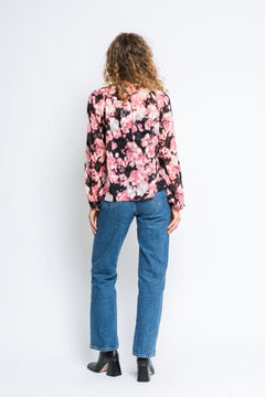 CisiraIW Blouse - Pink Floaty Flower