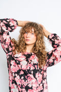 CisiraIW Blouse - Pink Floaty Flower