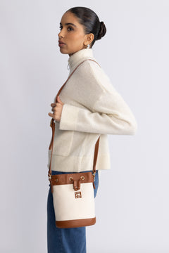 Canvas Bucket Bag - Brown