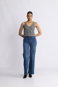 Cressida Melange Knit Top - Black