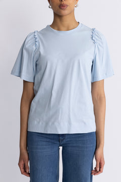 Penelope 2/4 Ruffle Tee Noos - Cashmere Blue