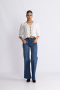 Gemmacc Embroidery Ss Shirt - White