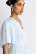 Angie Solid Dress Long - L.Blue