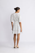 Amelina Vealine 2/4 Dress Aop - Aqua Haze Flwr