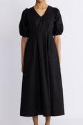 Poppycc Pleat Dress - Black