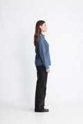 Bea Noa Ls Fittied Denim Shirt - Medium Blue Denim