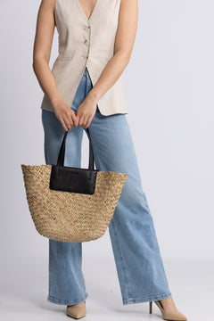 Day Refined Straw Basket - Moonlight Beige