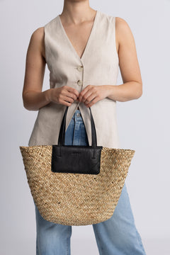 Day Refined Straw Basket - Moonlight Beige