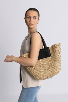 Day Refined Straw Basket - Moonlight Beige