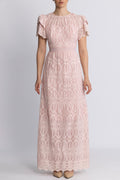 Philine Maxi Dress - Pink Embroidery