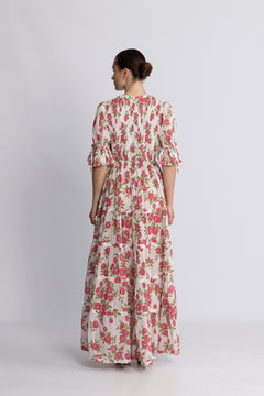 Bohemian Relaxed Dress - Pink Meadow