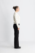Allie Solid Cardigan - Ecru