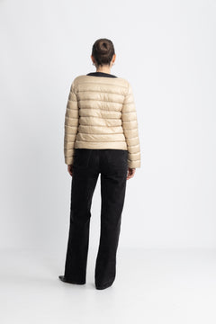 Ida Down Jacket - Light Beige/Black