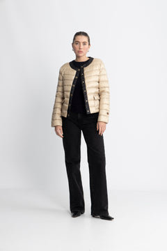 Ida Down Jacket - Light Beige/Black