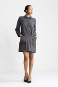 Robe Aurelia Doublee - Anthracite Chine