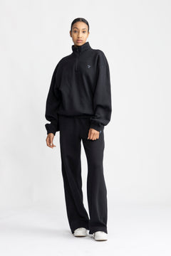 Organic Panelled Sweatshirt - Black
