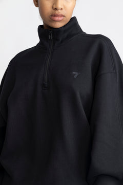 Organic Panelled Sweatshirt - Black