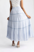Felicia S Voile Skirt - Light Blue