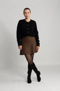 Sia Ras Ls Knit Cardigan - Black