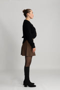 Sia Ras Ls Knit Cardigan - Black