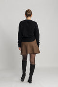 Sia Ras Ls Knit Cardigan - Black