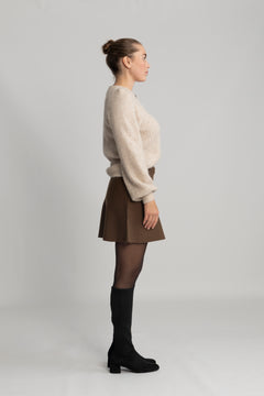 Lulu Ls Structure Knit Cardigan - Birch Melange