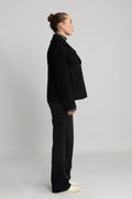 Alma Short Wool Jacket - Black