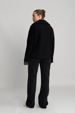 Alma Short Wool Jacket - Black