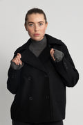 Alma Short Wool Jacket - Black